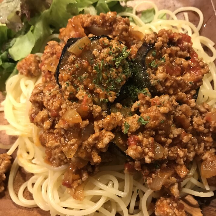 ご馳走パスタ！ナスのボロネーゼ